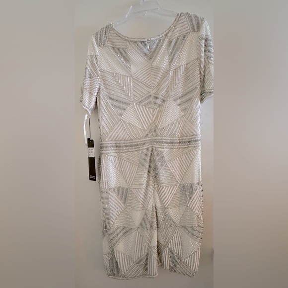 LARA Designs size 16. Dress is white sequined w/white and silver sequins. - Picture 2 of 5